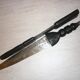 Tuareg knife with wooden case covered with leather 56 cm