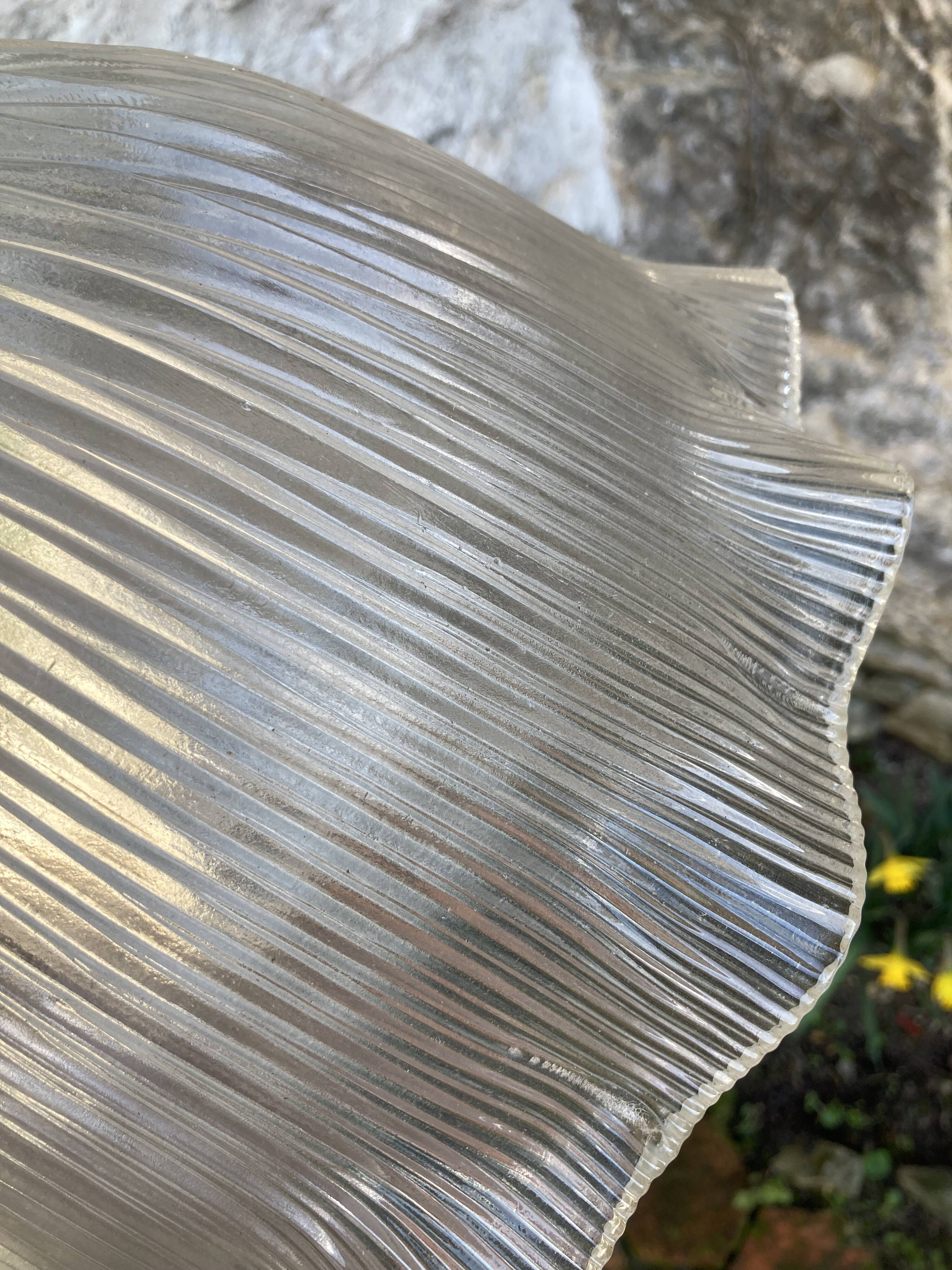 Abat jour en verre vintage