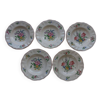 5 soup plates 25 cm KG Luneville