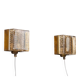 Pair of 2 Danish vintage Kalmar sconces by Vitrika, 1960s