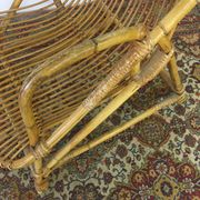 Rattan shell armchair