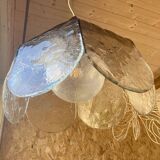 Petal pendant lamp in Murano glass by Carlo Nason for Mazzega, 1960s