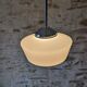 Old opaline art deco bahaus modernist pendant lamp 1930s Ø 30 cm