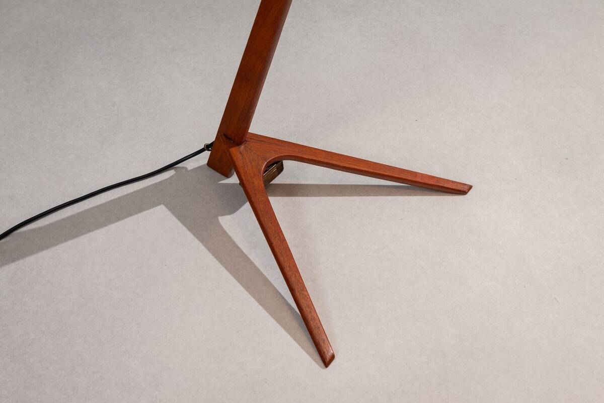 Lampe sur pied Nigel Walters en noir et teck, Hagoort, Pays-Bas, 1958