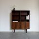 Bibliothèque vintage en palissandre avec éclairage