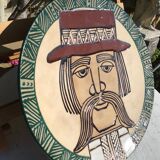 Large decorative dish Monsieur Mustache