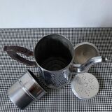 Art-deco style coffee maker in chrome-plated copper from the MENESA brand