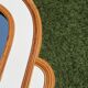 Miroir monumental Hollywood Regency tropical en canne de bambou, atr