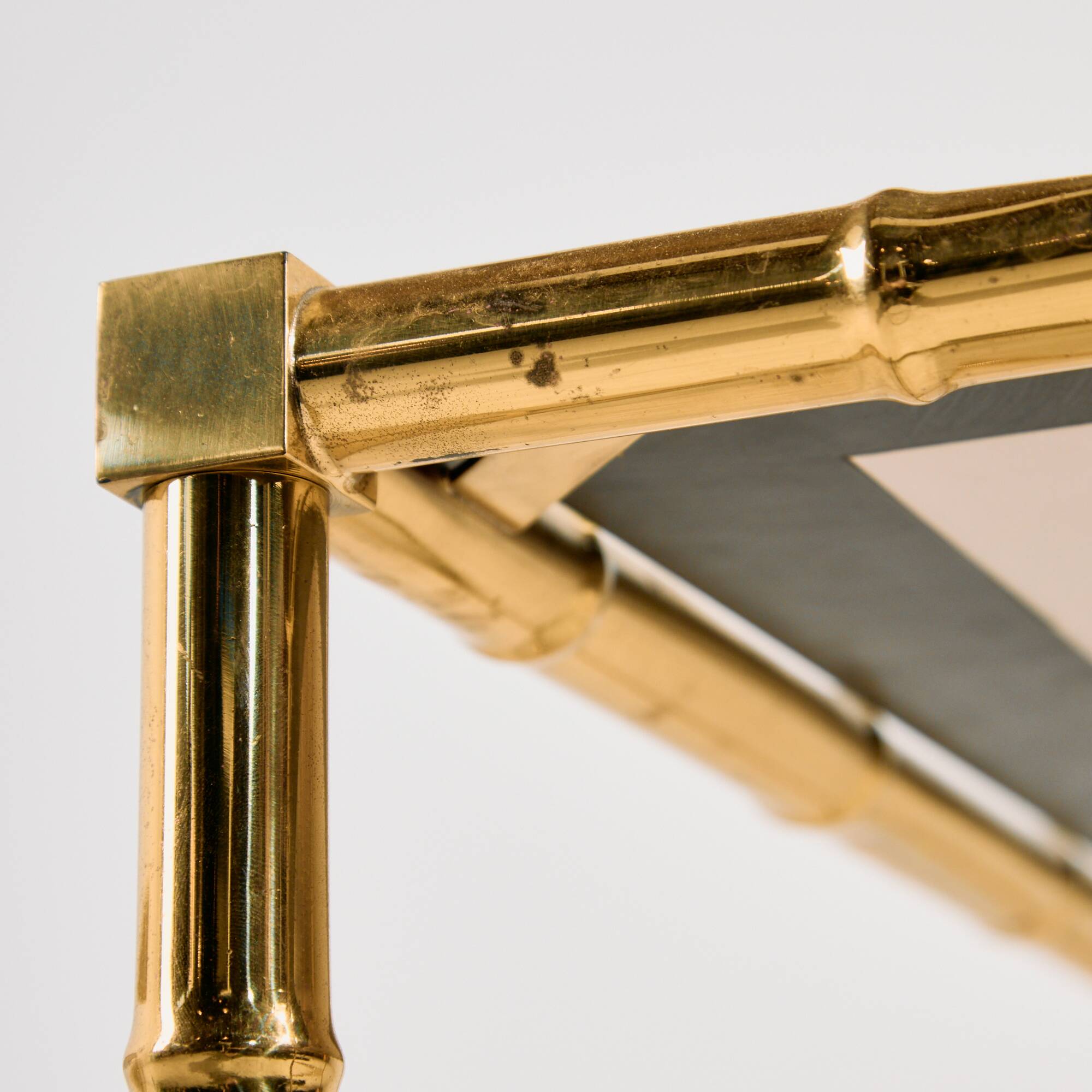 Brass coffee table, set of 3