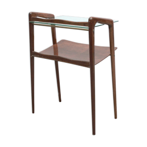 table d'appoint en bois - verre