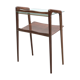Table d'appoint en bois et verre