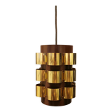 Danish hanging lamp from the 70s, in thin cut metal.