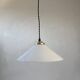 Antique vintage opaline conical pendant light