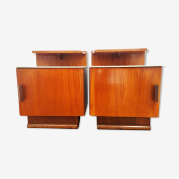 Pair of Nightstands by J. Halabala for UP Závody, Czechoslovakia, 1950s