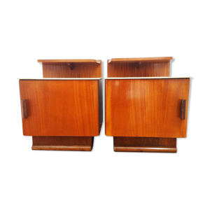 Paire de tables de nuit de J. halabala pour UP Závody, Tchécoslovaquie, années 1950