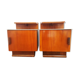 Pair of Nightstands by J. Halabala for UP Závody, Czechoslovakia, 1950s
