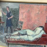 Marguerite Bermond “nude on the red couch”