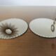 Pair of round bevelled mirrors years 40/50 -  18x18cm