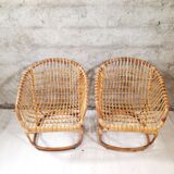 Living room - sofa, pair of armchairs - bamboo