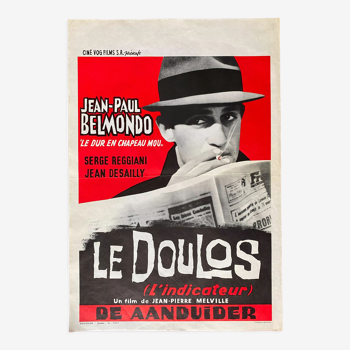 Affiche cinéma originale "Le Doulos" Jean-Paul Belmondo 37x56cm 1962