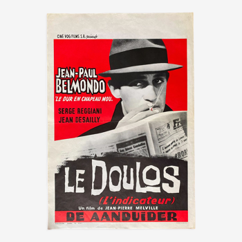 Original cinema poster "Le Doulos" Jean-Paul Belmondo 37x56cm 1962