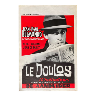 Affiche cinéma originale "Le Doulos" Jean-Paul Belmondo 37x56cm 1962