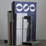 Serres Livres Artisanal Vintage En Acier Brossé Et Bois - Design Moderniste