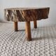 Vintage 1960s Brutalist Tripod Footstool Folk Art