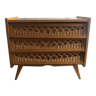 Rattan chest of drawers feet compass