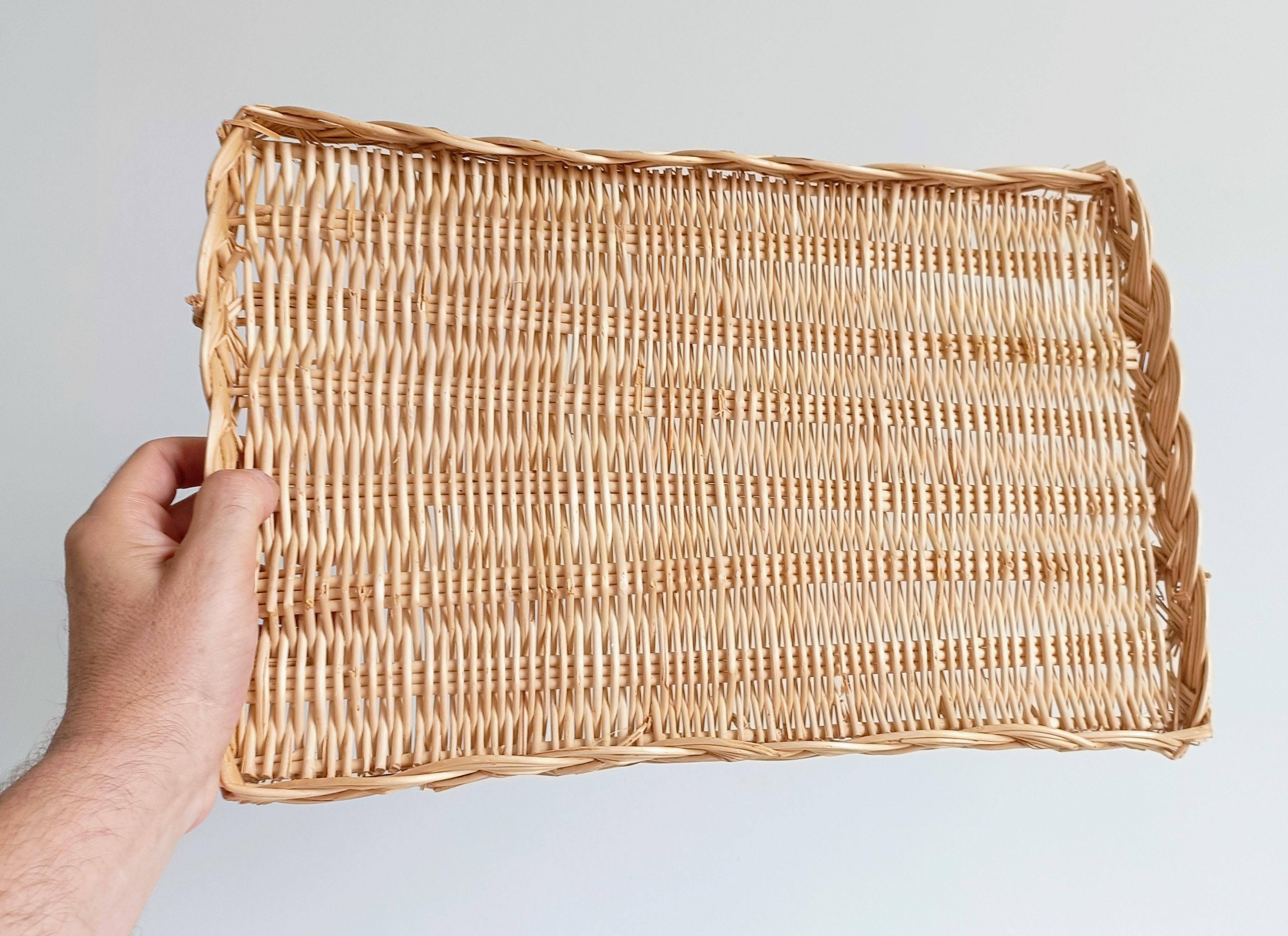 Panier en osier rustique de Provence, France, 20e siècle