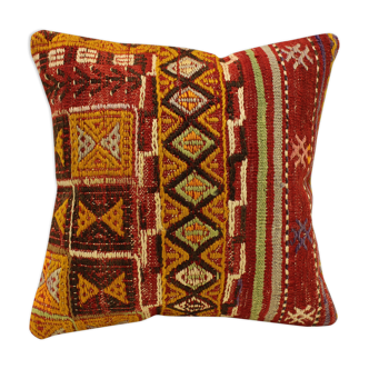 40x40 cm Kilim Cushion,Vintage Cushion Cover