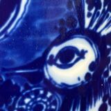 Vintage peacock vase in German porcelain by Bjørn Wiinblad for Rosenthal, 1970s.