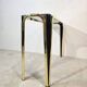 1950s glass and gold console table – Mid-century modern style