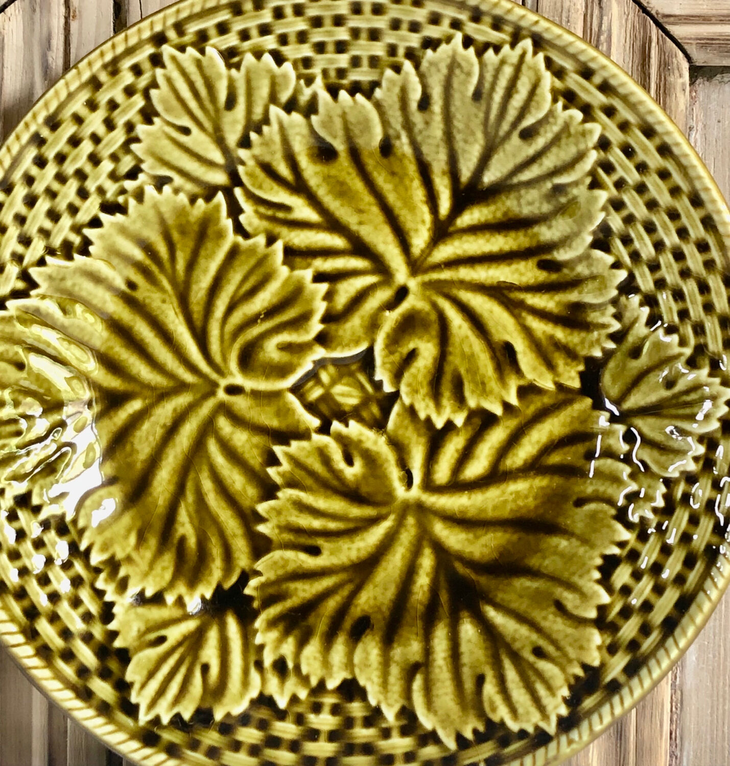 4 plates barbotine Gien