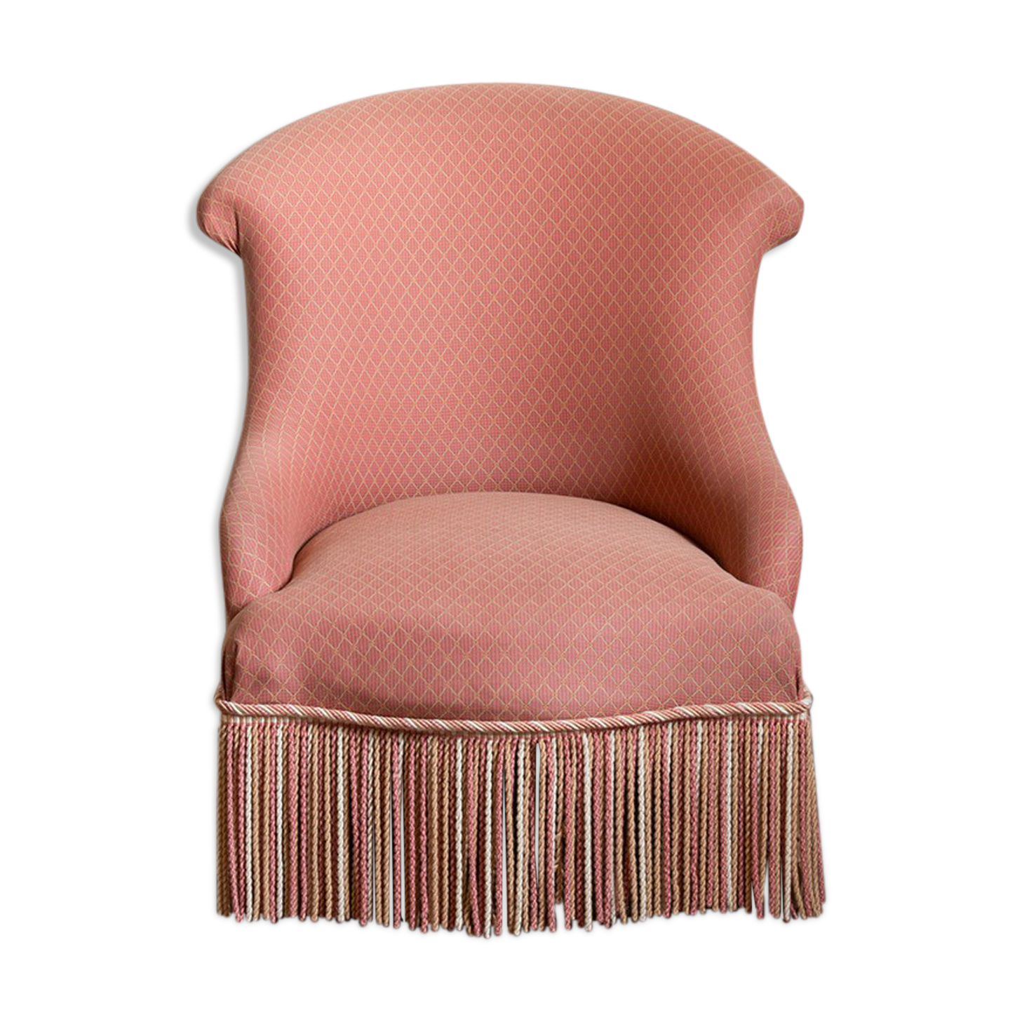 Pink and gold toad chair