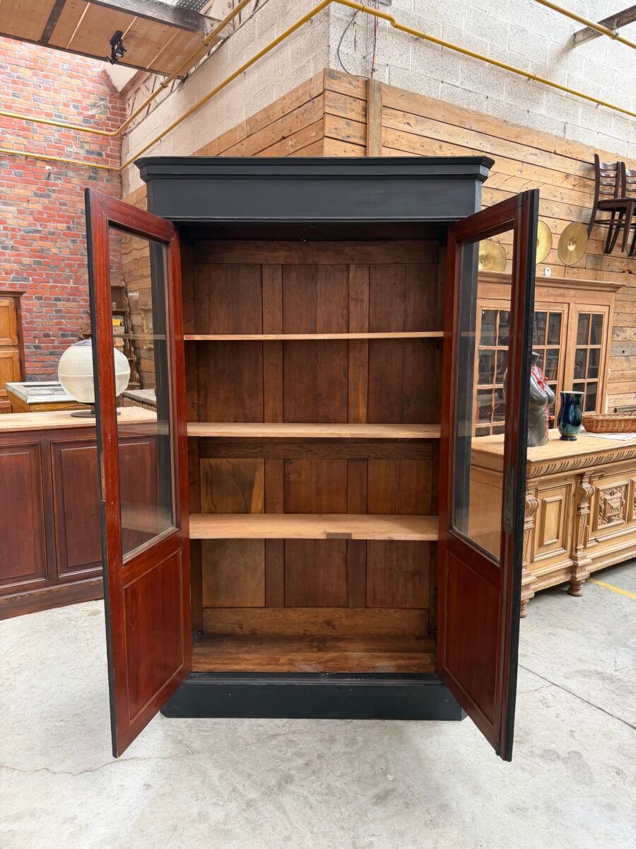 Patinated Napoleon III display cabinet