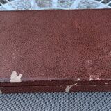 Box of 12 table knives and 12 vintage cheese knives