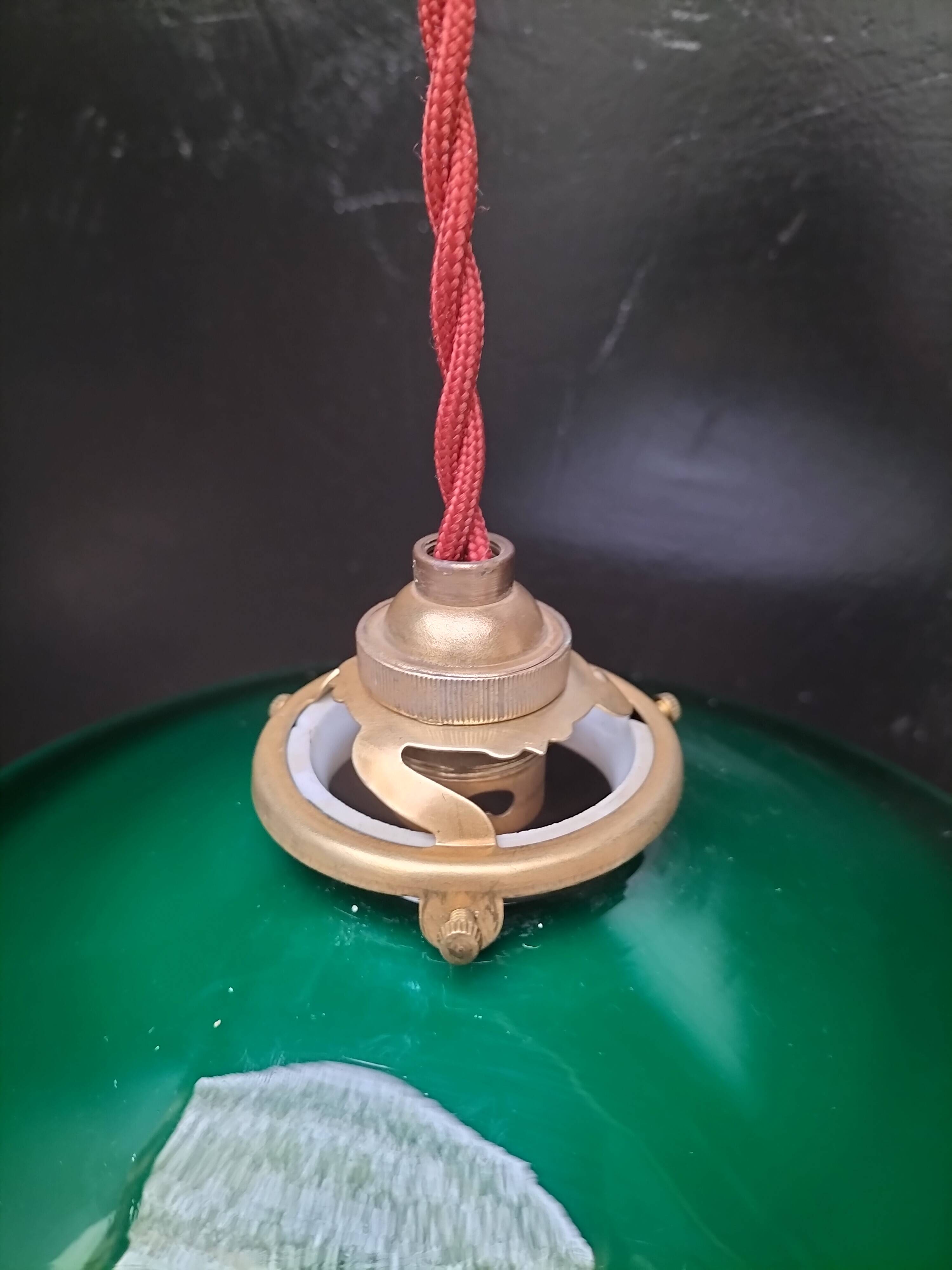 Green opaline pendant light