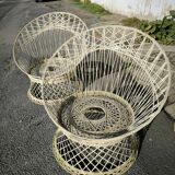 Pair of large garden armchairs
