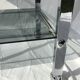 Rolling service chrome smoked glass dark grey