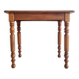 Antique table - solid wood desk with turned legs