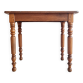 Table ancienne - bureau en bois massif pieds tournés