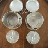 Individual silver-plated Art Deco coffee pots