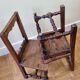 Pair of old children's chairs made of solid wood