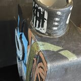 Painted Ceramic Sculpture by Olisch