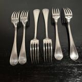 Silver-plated metal forks