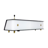 Lampe horizontale plexiglas métal maison Arlus France, 1960