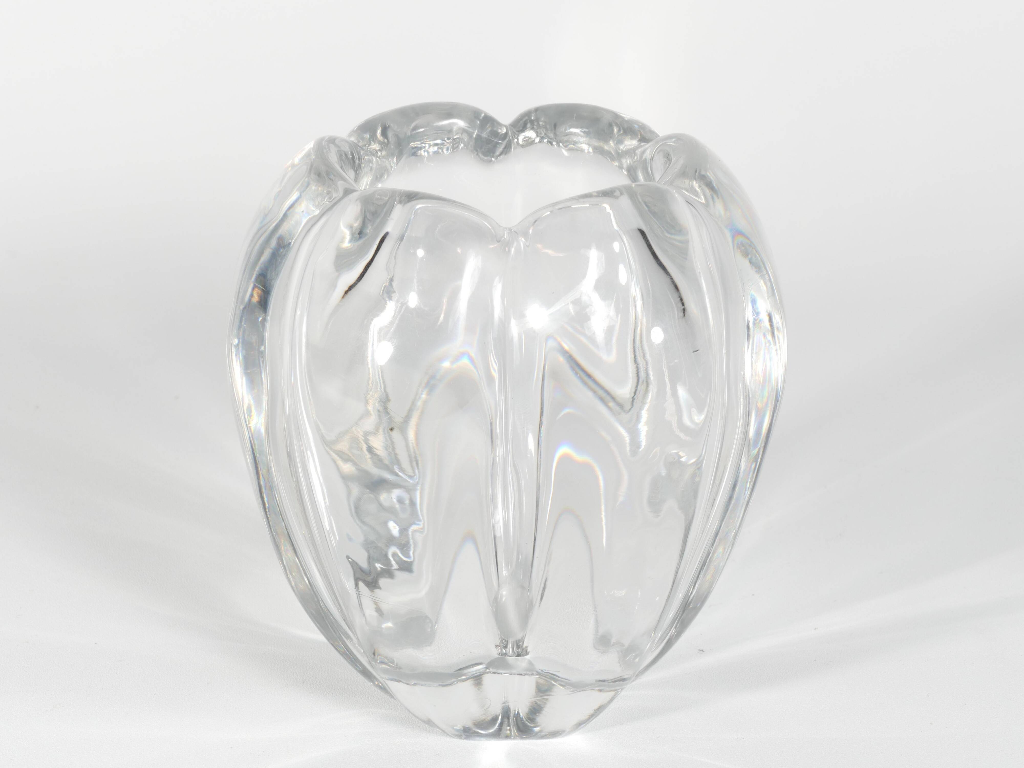 Swedish Grace Crystal Glass Vase Stella Polaris by Vicke Lindstrand for Orrefors
