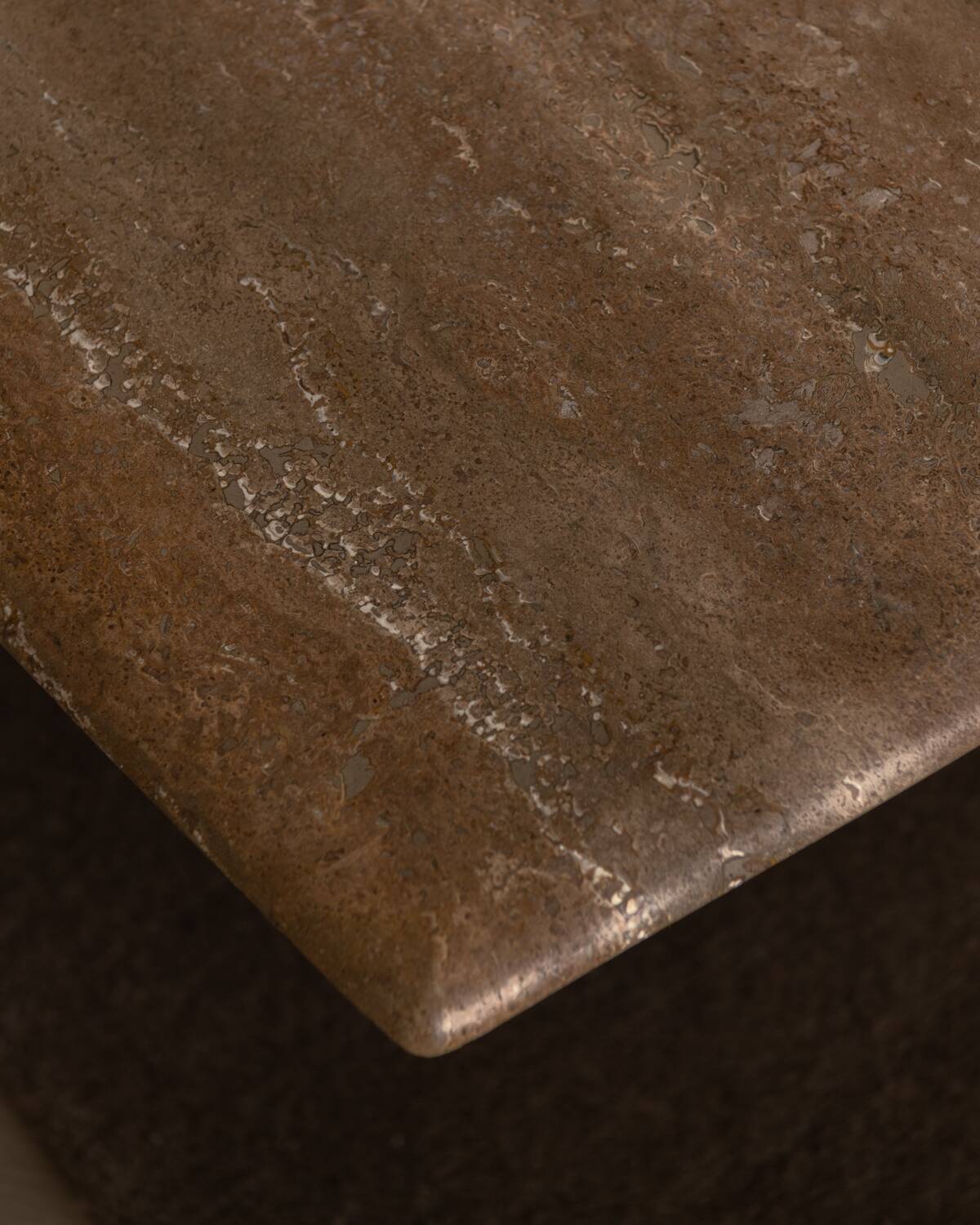 Vintage travertine coffee table · Italian style, 1970s