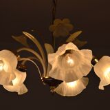 Lustre ceiling lamp design flowers of the 70s